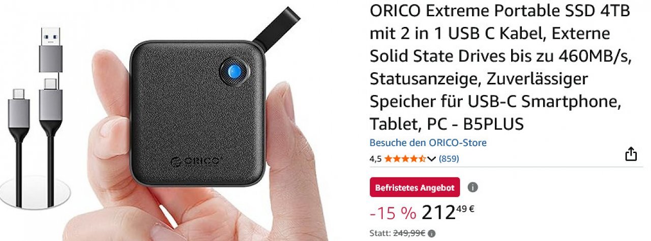 [23/01/2026] 212,49 Euro bei 4 TB entsprechen 53,12 Euro pro TB - Versand inklusive.
