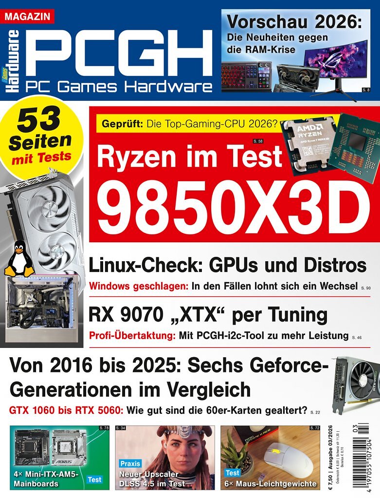 [30/01/2026] Magazin-Cover der PCGH-Ausgabe 03/2026.