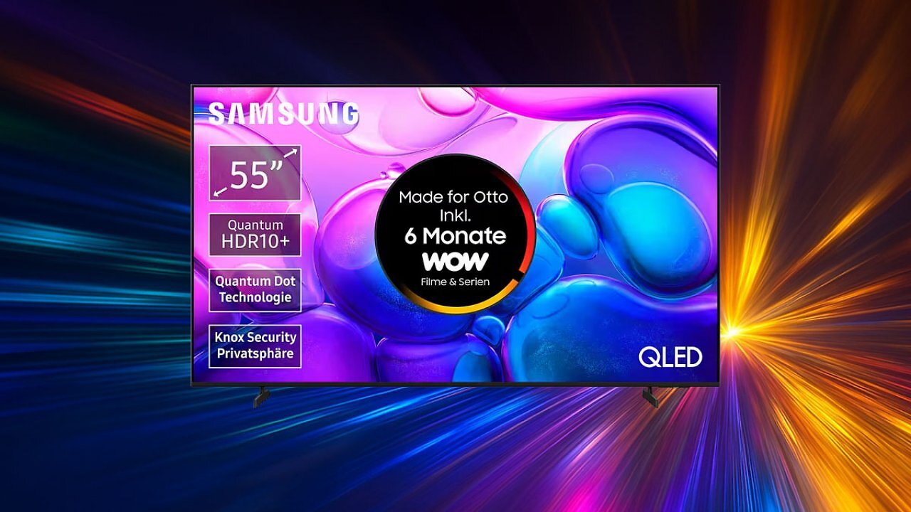 Nur heute: Samsung QLED TV 55 Zoll "geschenkt" - Wert des Gratis-Streaming-Pakets (RTL+, WOW...) übersteigt Kaufpreis (399€)