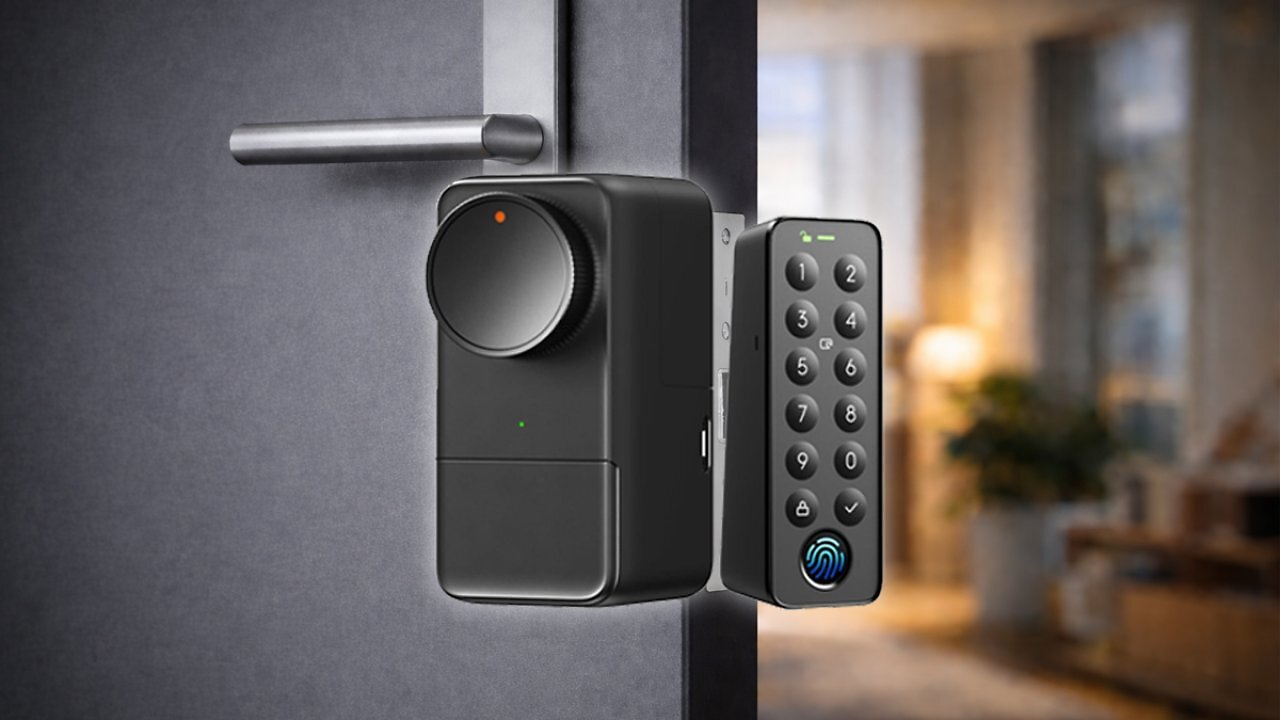 [30/01/2026] SwitchBot WLAN Smart Lock Pro mit Touchscreen-Tastatur, Matter Over WiFi, Elektronisches Türschloss Mit Aufladbarem Akku, Türöffner per App, Fingerprint, Code, Alexa, Google, unterstützt Apple Home Amazon Angebot