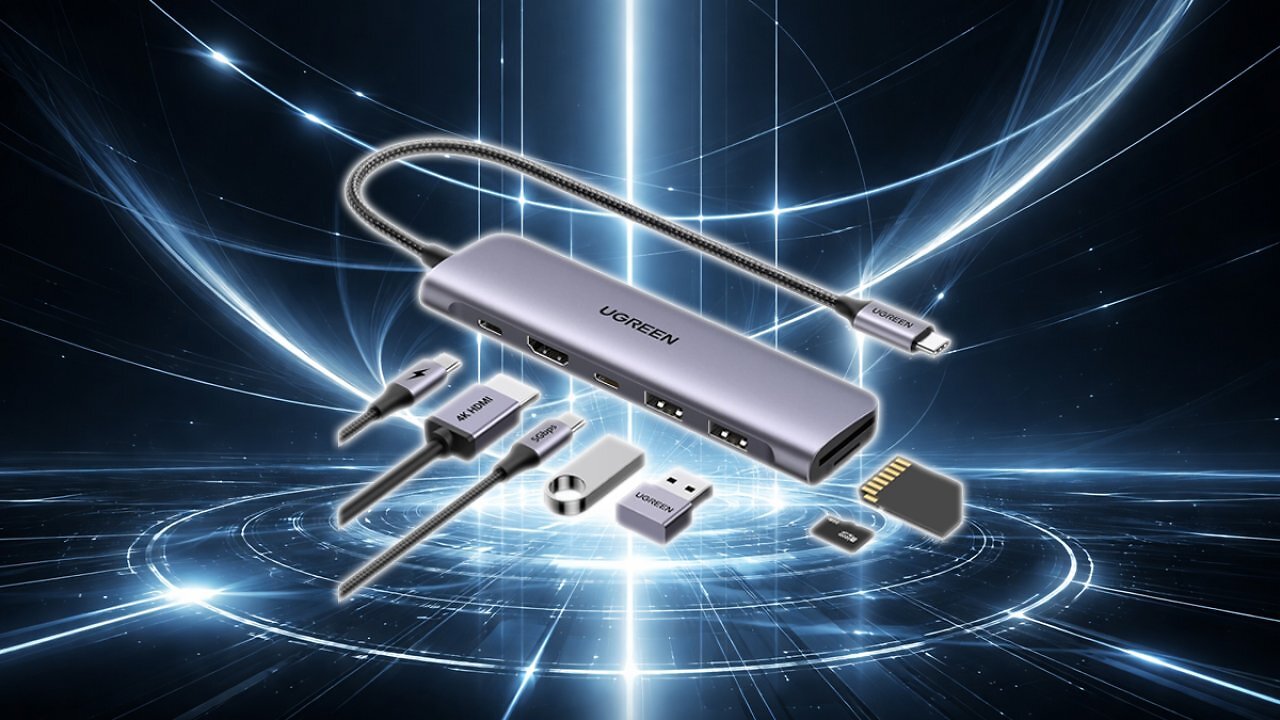 [15/01/2026] UGREEN Revodok 1071 USB C Hub 5Gbps, 4K HDMI, PD100W, USB 3.0 Datenports, SD/TF Kartenleser Multiport Adapter Kompatibel mit iPhone 17/16, MacBook, iPad, Surface Laptop, Galaxy S24, Steam Deck usw. Amazon Angebot