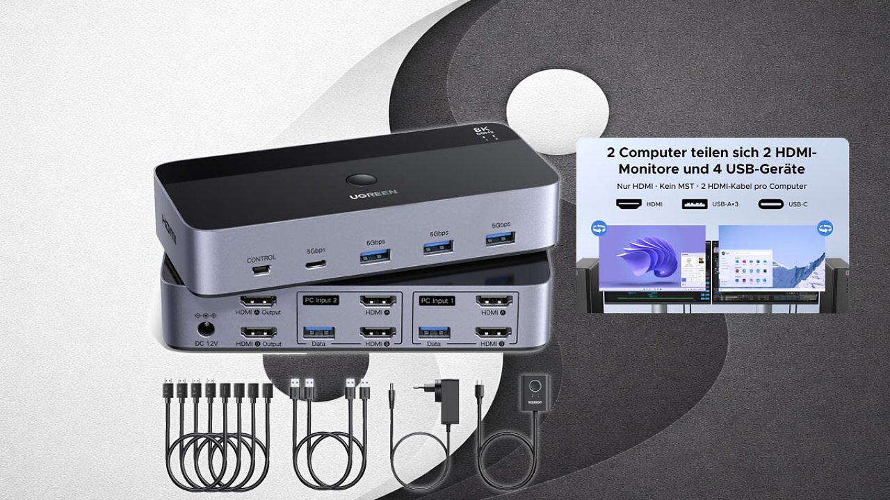[19/01/2026] Nie günstiger: Ugreen KVM-Switch mit HDMI 2.1