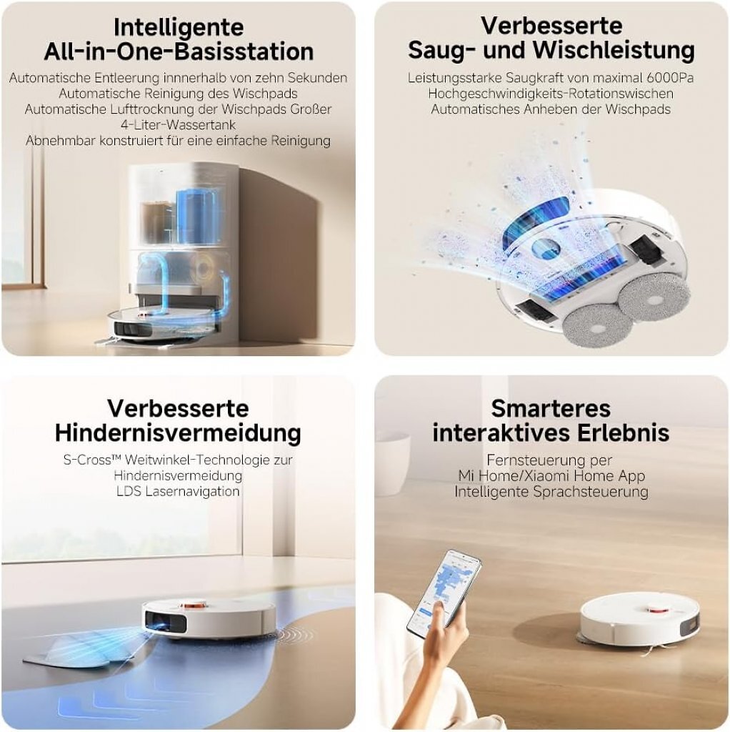 Xiaomi Robot Vacuum X20+ ist ein Saugroboter mit Moppreinigung. Nun ist er zum besten Amazon-Preis im Angebot.