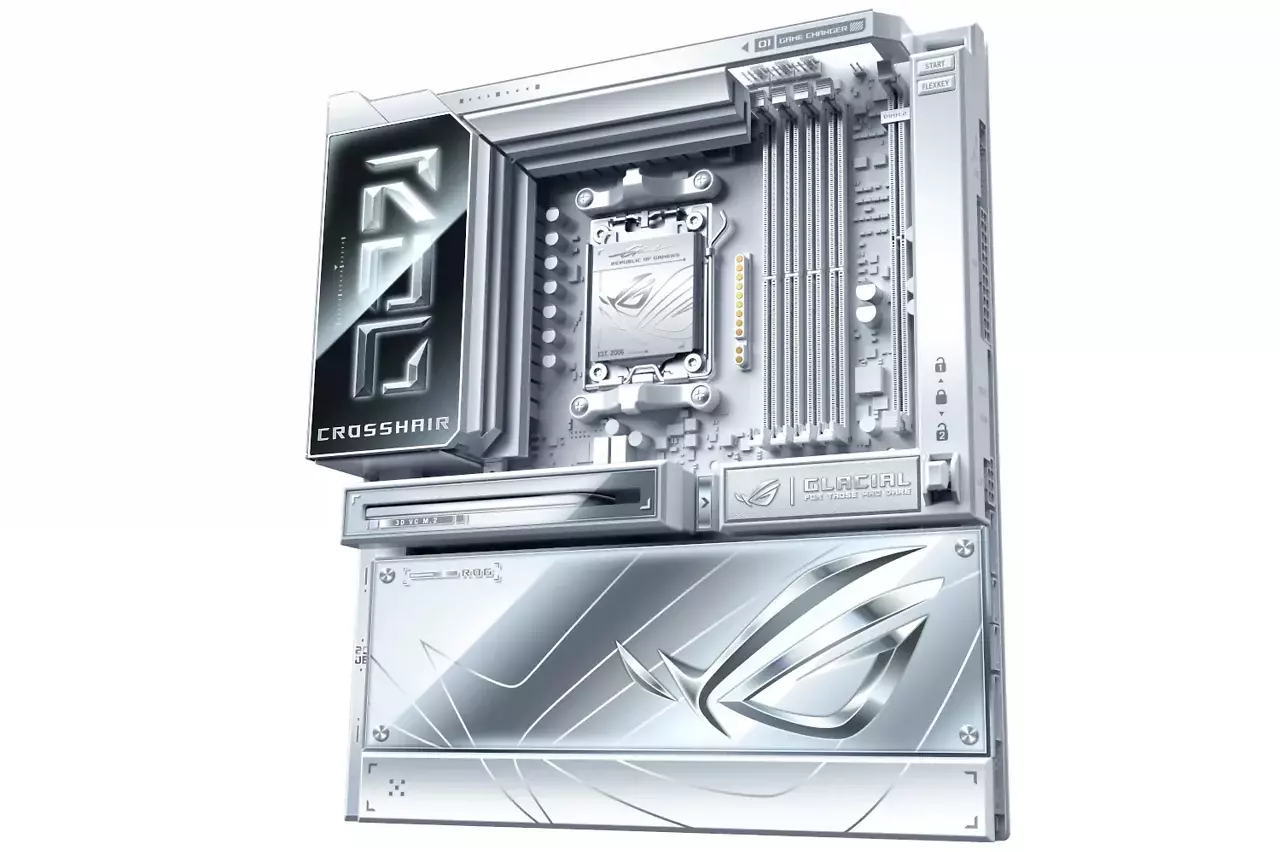 [05/01/2026] Asus ROG Crosshair X870E Glacial: Weißes AM5-Flaggschiff auf der CES 2026