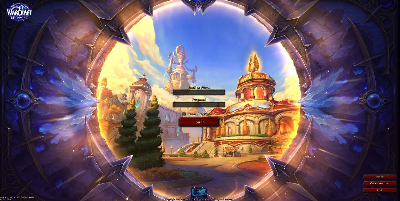 [15/01/2026] Neuer Login-Screen mit Silbermond für WoW: Midnight