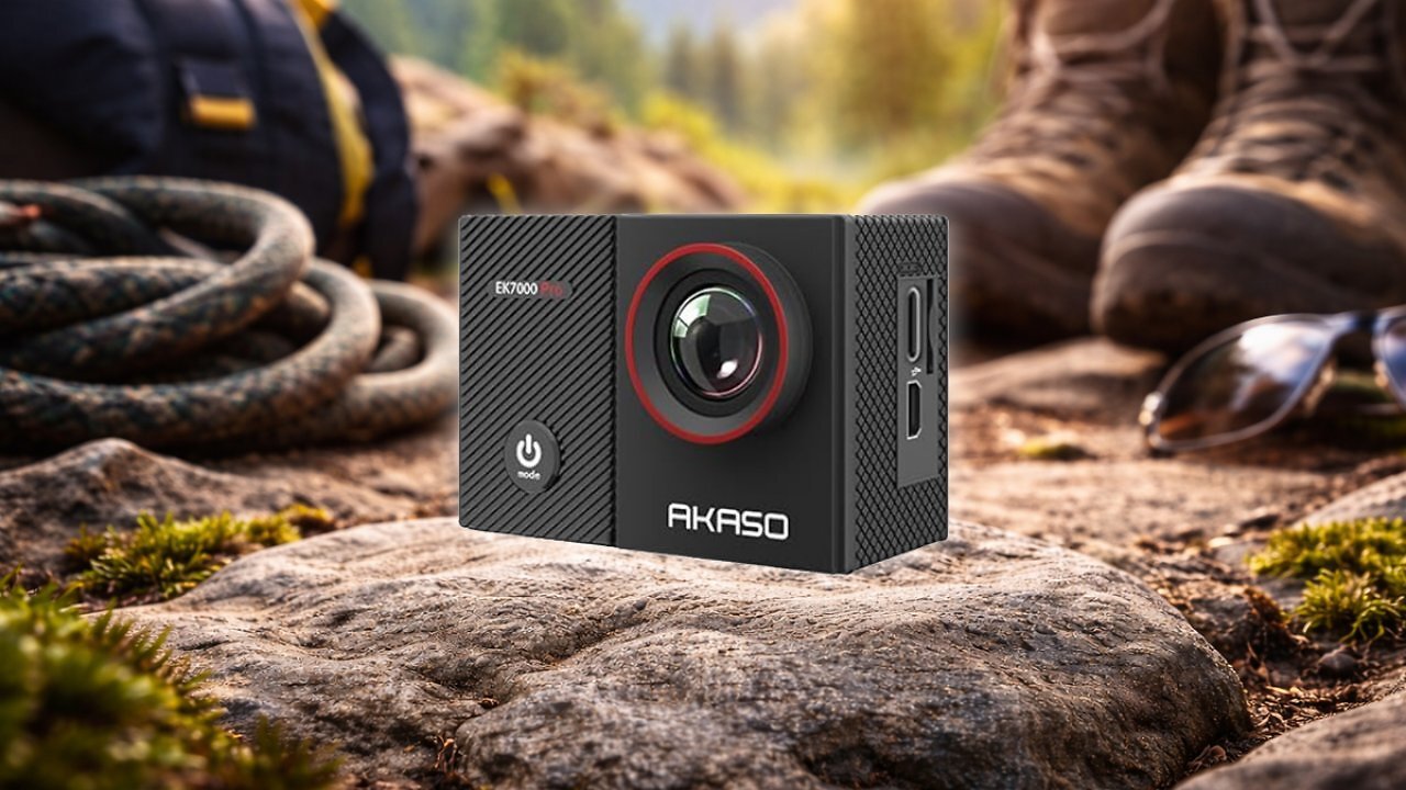 [10/02/2026] AKASO Action Cam 4K30FPS mit 64GB microSDXC Speicherkarte 20MP WiFi 40M Unterwasserkamera Wasserdicht Ultra HD Touchscreen Einstellbar Weitwinkel EIS Actioncam für Urlaub, Schnorcheln Amazon Angebot