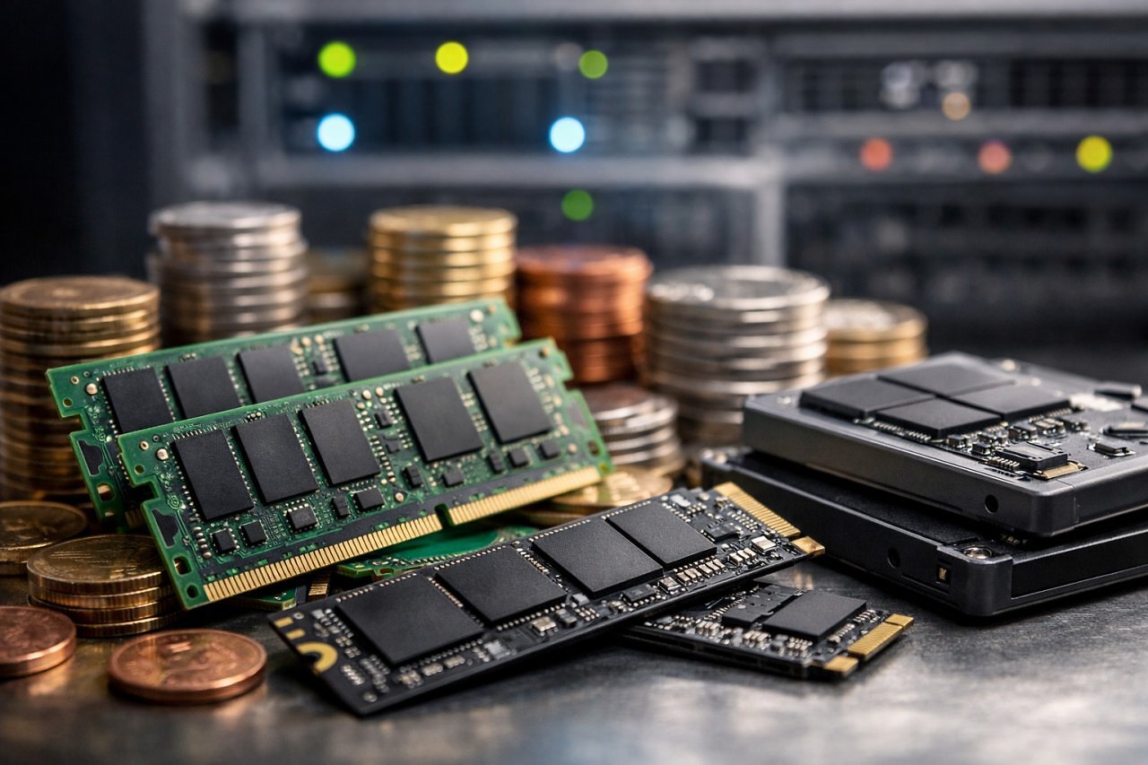 [25/02/2026] HP berichtet, dass RAM und Speicher heute etwa 35 % der PC-Kosten ausmachen – doppelt so viel wie vor einem Jahr, was Preisdruck für PCs erzeugt.