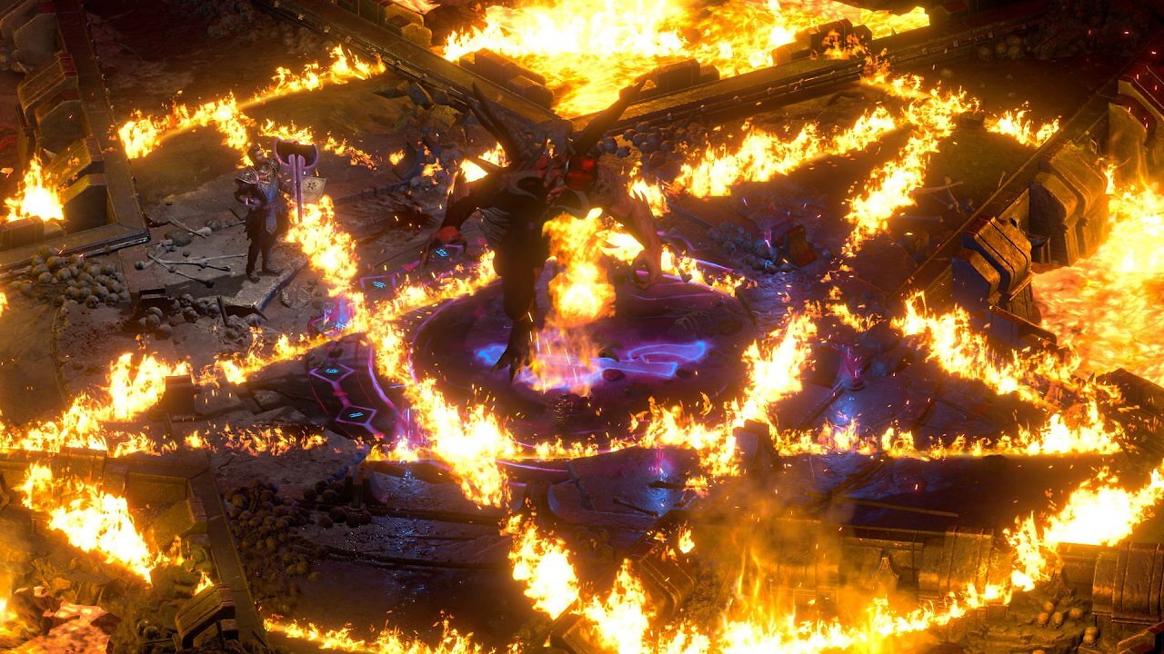 [12/02/2026] Wenn der Hexenmeister schon dabei ist, riesige Flammen zu beschwören, dann kann er sie auch gleich stilsicher als AoE-Pentagramm wirken.