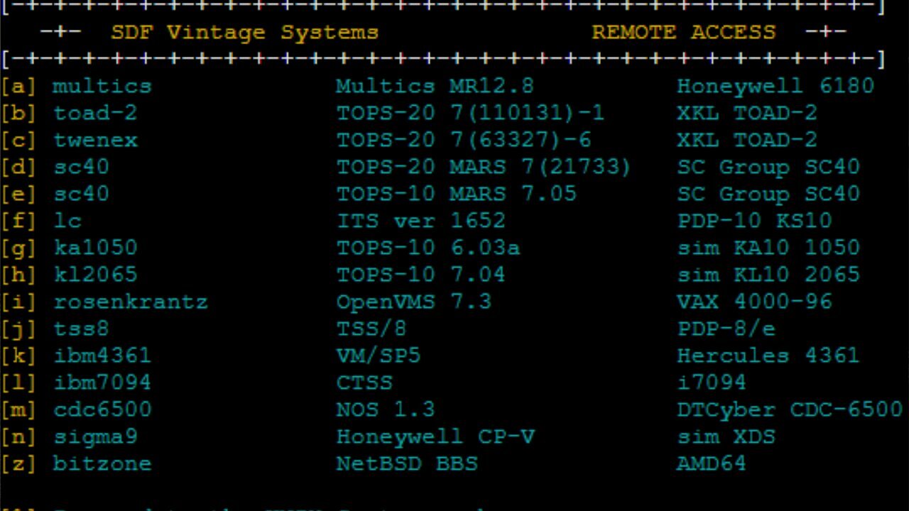 [23/02/2026] SDF.org und das Interim Computer Museum ermöglichen kostenlosen Zugang zu 28 historischen Systemen wie Multics und Unix V7.