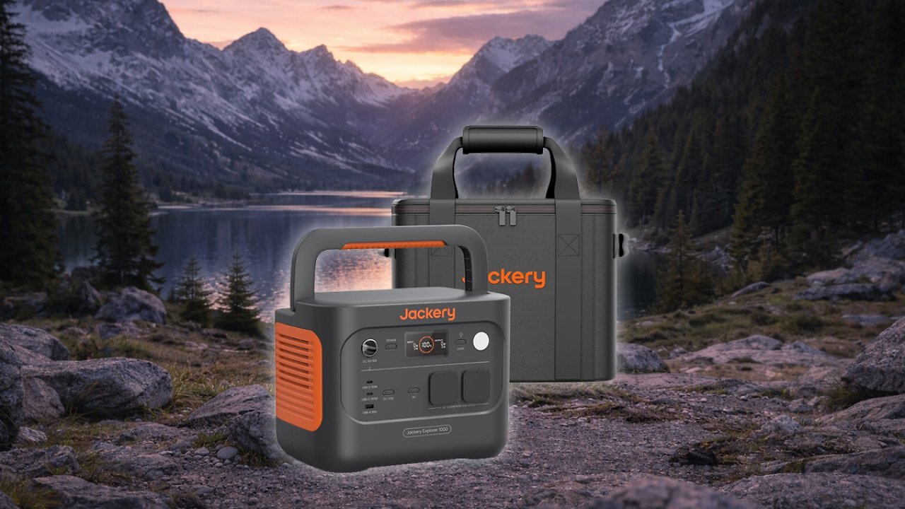 [26/02/2026] Jackery E1000 v2 Tragbare Powerstation mit M Tragtasche für Powerstation, 1070Wh LiFePO4 Solargenerator, 1500W AC/100W USB-C Ausgang, 1 Std. Schnellladung, für Outdoor Camping, Wohnmobil Amazon Angebot