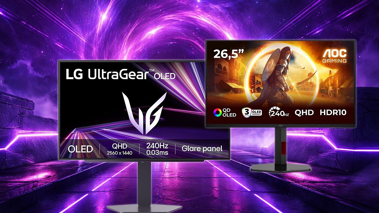 [04/02/2026] OLED-Monitore zu Bestpreisen bei Amazon und MediaMarkt: LG Ultragear OLED GX704A B und AOC OLED Q27G4ZDR&nbsp;