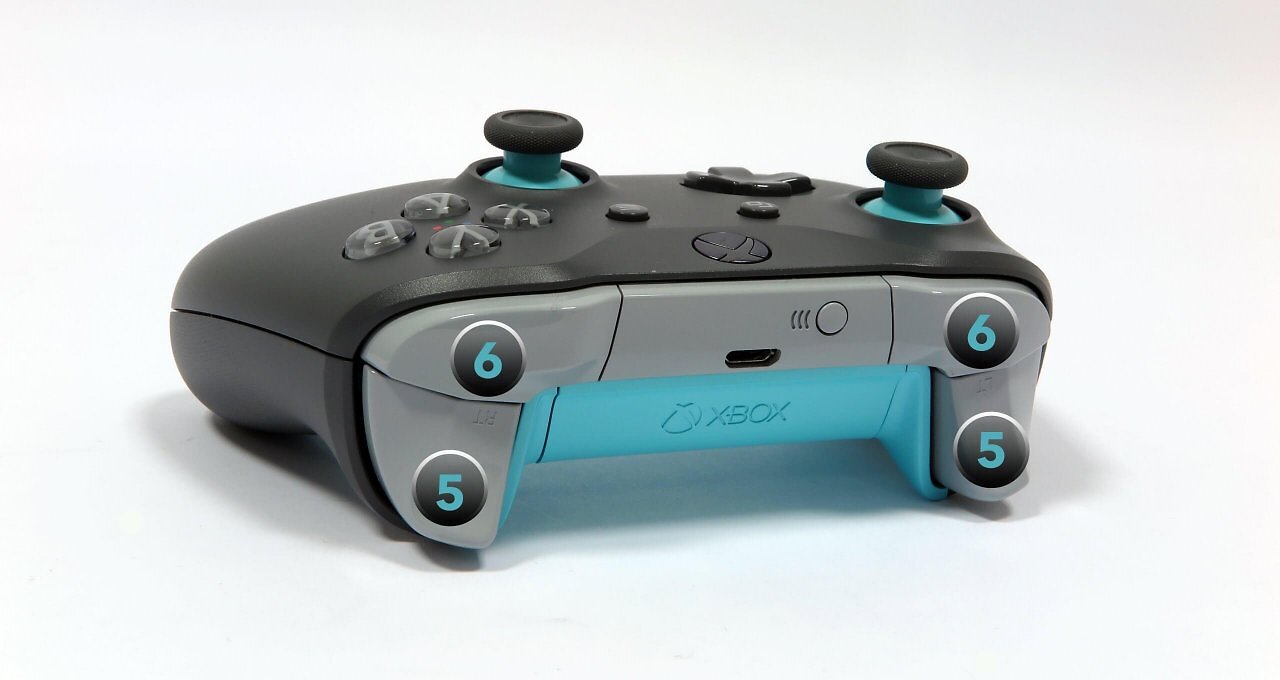 [02/02/2026] Bedienelemente an der Front des Xbox One Wireless Controllers.