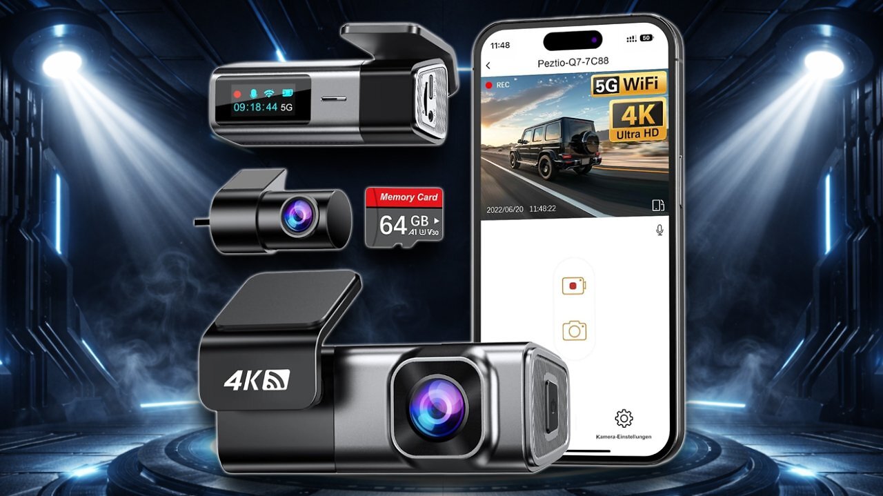 [23/02/2026] Bestseller Nr. 1 bei Amazon: 4K-Dashcam mit Dual-Kamera und G-Sensor für unter 50 Euro im Deal