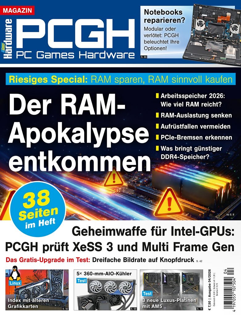 [25/02/2026] Magazin-Cover der PCGH-Ausgabe 04/2026.