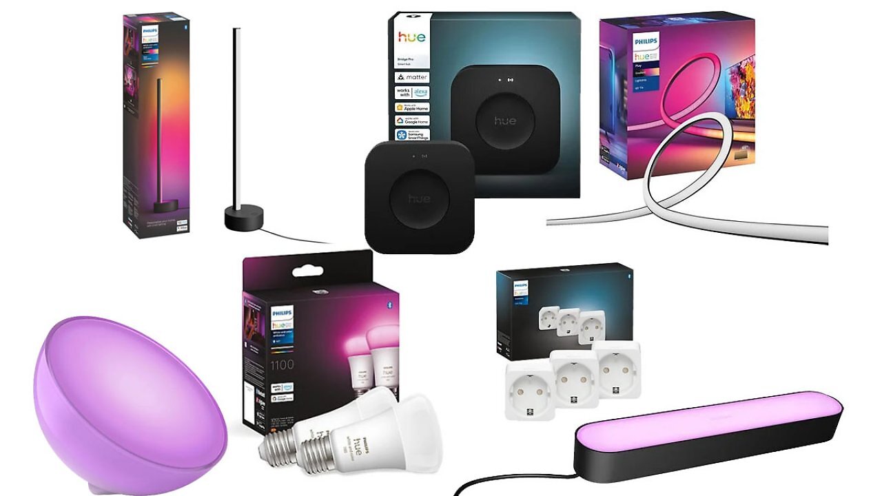Philips Hue: MediaMarkt rabattiert bis -63% - Hue Bridge, LED-Lampen, Lightstrips, Tischleuchten & mehr