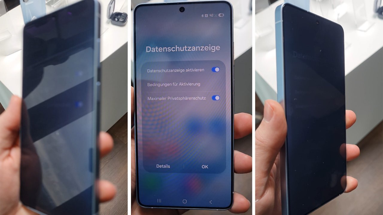 Eine Hand hält ein Smartphone