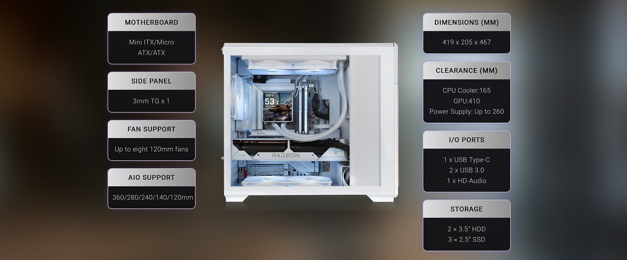 [01/02/2026] TR300: Thermaltake-Gehäuse mit Netzteil hinter der Front, Holzoptik und KI