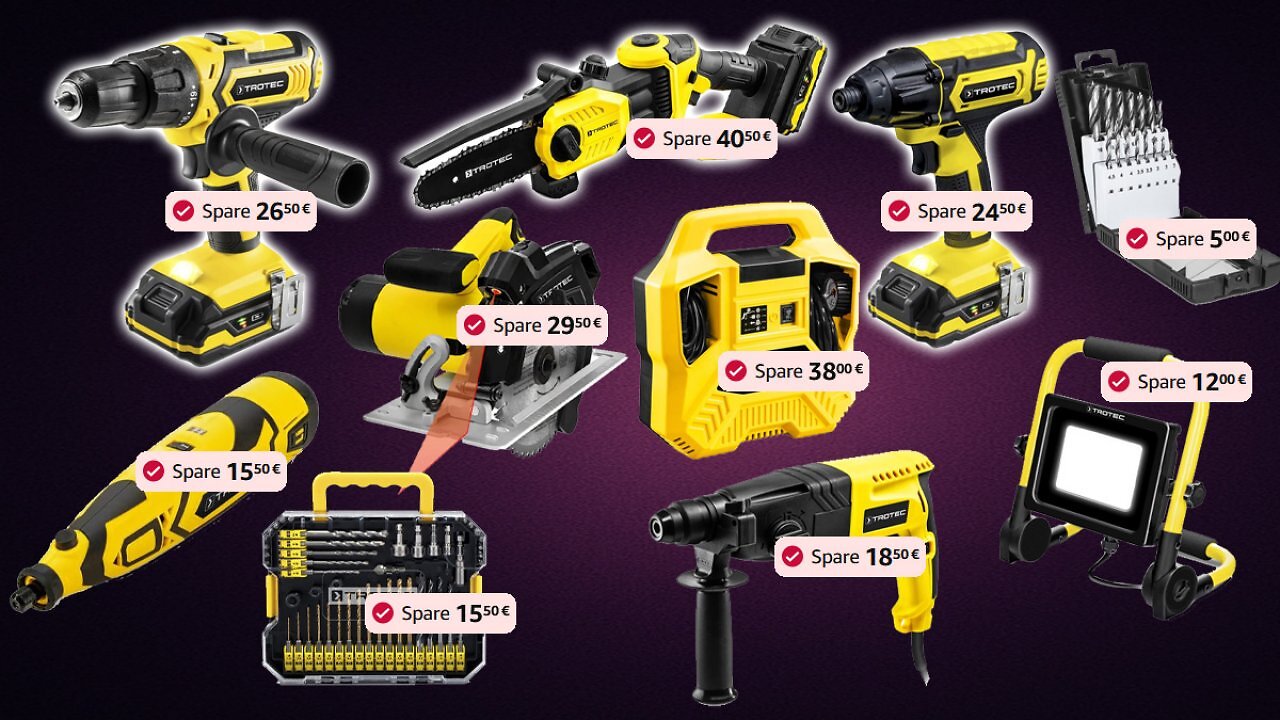 [25/02/2026] Konkurrenz für Bosch und Makita? 50 % Rabatt auf Akku-Kettensäge, Kompressor, Akkuschrauber & mehr