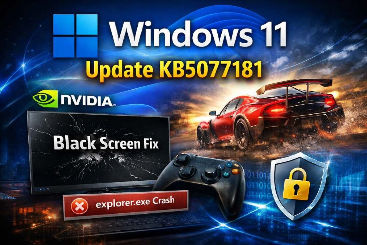 [15/02/2026] Windows 11: KB5077181 korrigiert Black-Screen-Probleme bei Nvidia-GPUs und Gaming-Artefakte