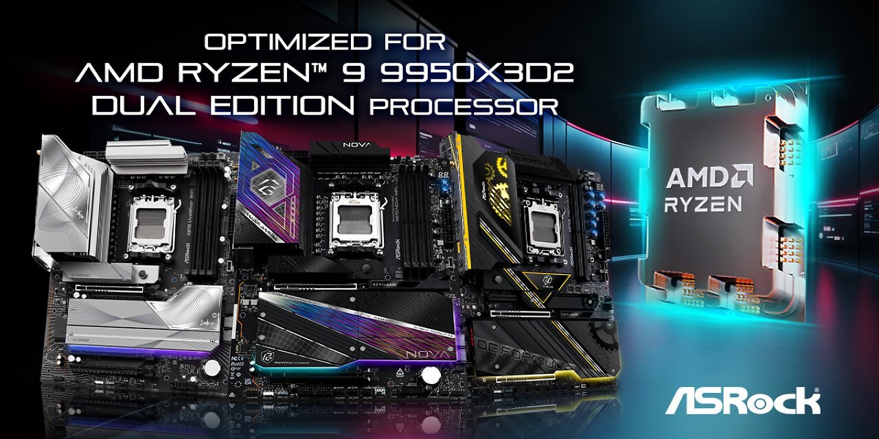 [27/03/2026] Asrock-Update: AM5-Mainboards mit BIOS für Ryzen 9 9950X3D2