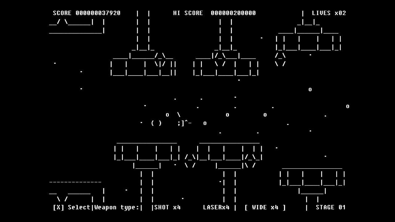 [16/03/2026] Arcade-Klassiker Gradius: 40 Jahre alter Shoot-'em-up-Hit erhält reines ASCII-PC-Remake Battle for Asciion (4)