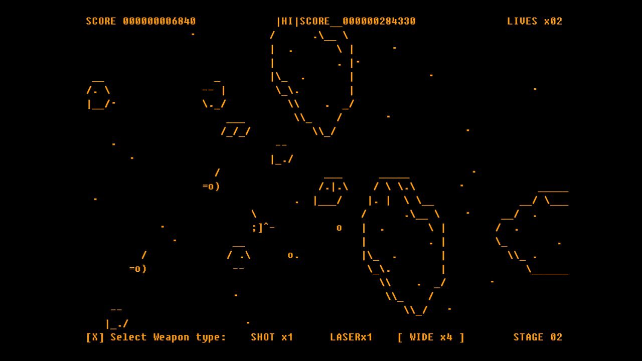 [16/03/2026] Arcade-Klassiker Gradius: 40 Jahre alter Shoot-'em-up-Hit erhält reines ASCII-PC-Remake Battle for Asciion (5)