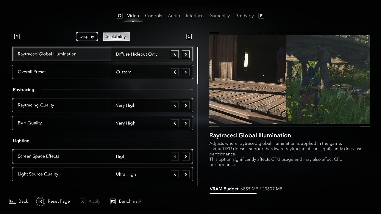Assassin's Creed Shadows: VRAM Meter
