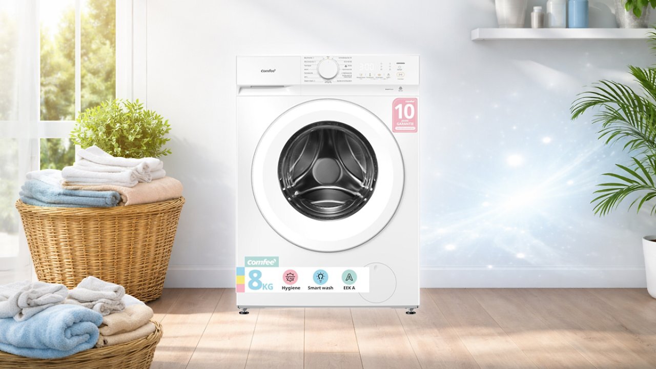 [27/03/2026] Comfee Waschmaschine 8kg, Washing machine mit Tierhaar-Programm & Dampffunktion,16 Programme,Energy Efficiency Class A-10%,Nachlegefunktion, Leise & Energiesparend, CF08EWP05W, Weiß [Energieklasse A] Amazon Angebot