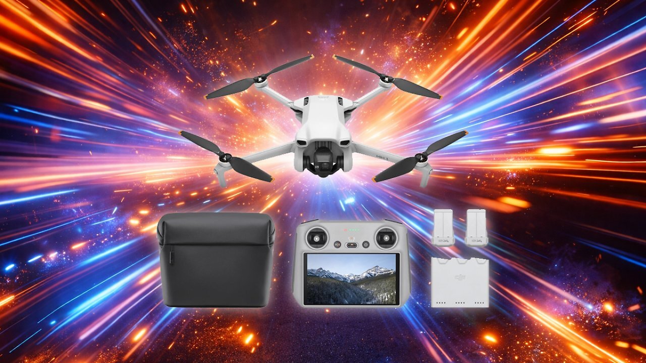 [09/03/2026] DJI Mini 3 Fly More Combo (DJI RC) – Ultraleichte, Faltbare Mini Drohne mit Kamera 4K HDR, Bis zu 114 Min Flugzeit (3 Akkus), Vertikalaufnahmen, 3-Achsen-Gimbal, 10 km HD-Übertragung, C0 Amazon Angebot