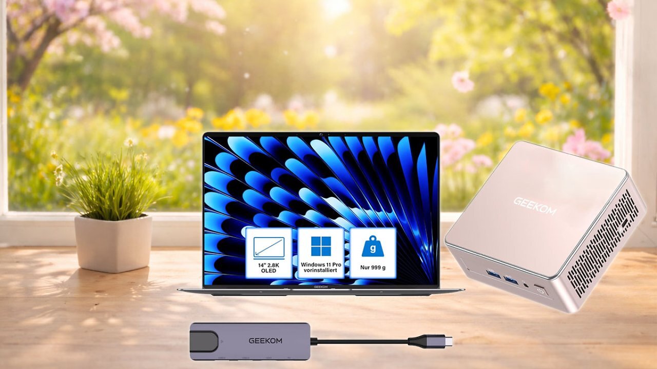 [02/03/2026] Geekom Spring Sales: Geekbook X14 Pro und A5 Mini-PC zu Bestpreisen
