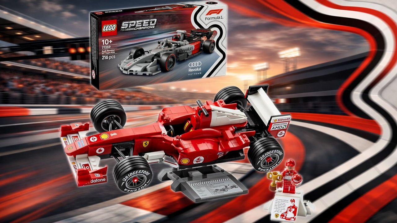 [06/03/2026] Jetzt zu Bestpreisen: Lego Ferrari F2004 mit Michael Schumacher und Audi R26 F1-Rennwagen&nbsp;