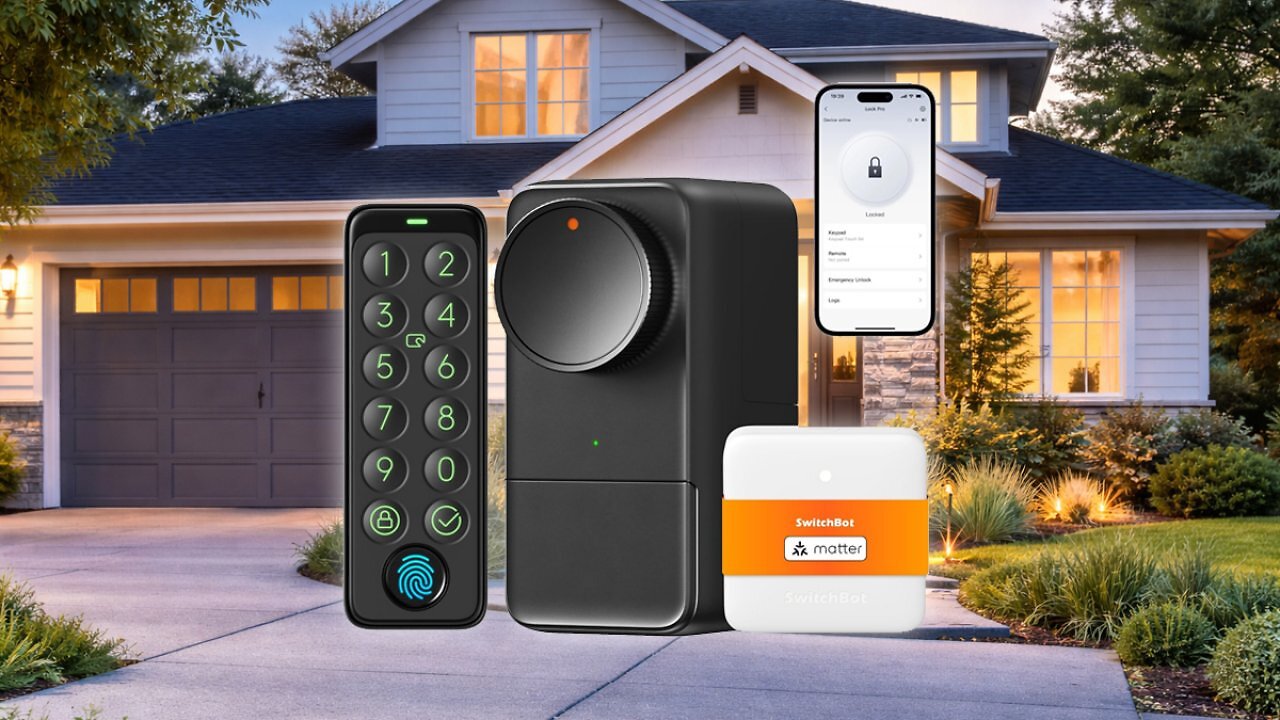[25/03/2026] SwitchBot WLAN Smart Lock Pro mit Touchscreen-Tastatur, Türriegelschlösser, Smartes Türschloss, Elektronisches Türschloss, Türöffner per App, Fingerprint, Code, Alexa, Google, unterstützt Matter Amazon Angebot