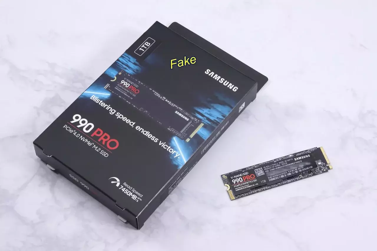 [27/03/2026] Täuschend echter SSD-Fake: Gefälschte Samsung 990 Pro