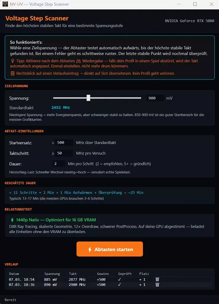 Voltage Step Scanner