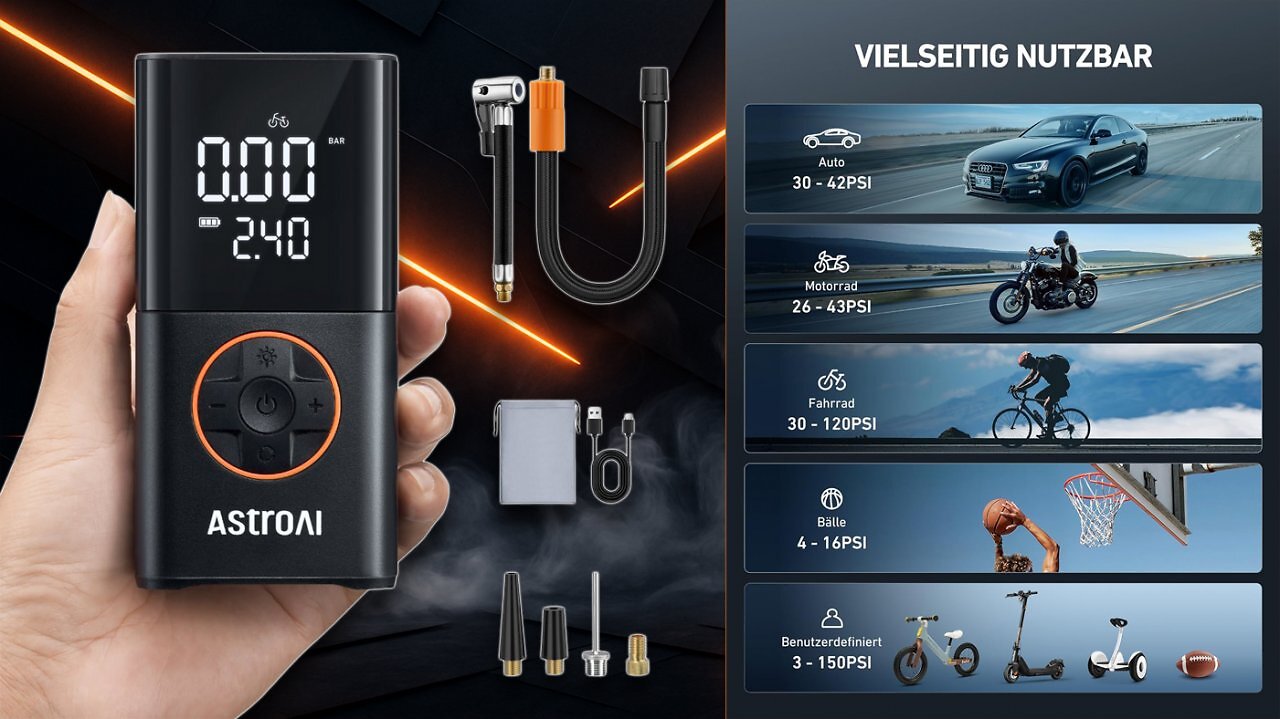 [31/03/2026] Platz 1 vor Bosch: Diese Akku-Luftpumpe kostet bei Amazon gerade nur 22,97 Euro