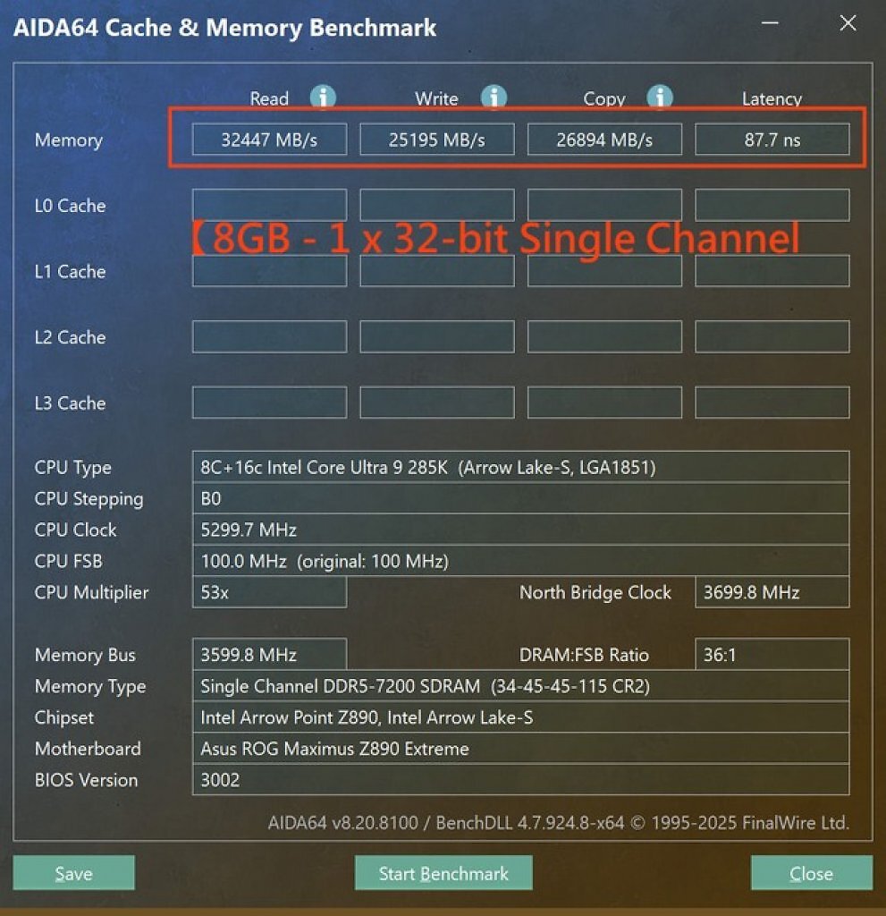 HUDIMM mit 1 x 32-Bit Single-Channel