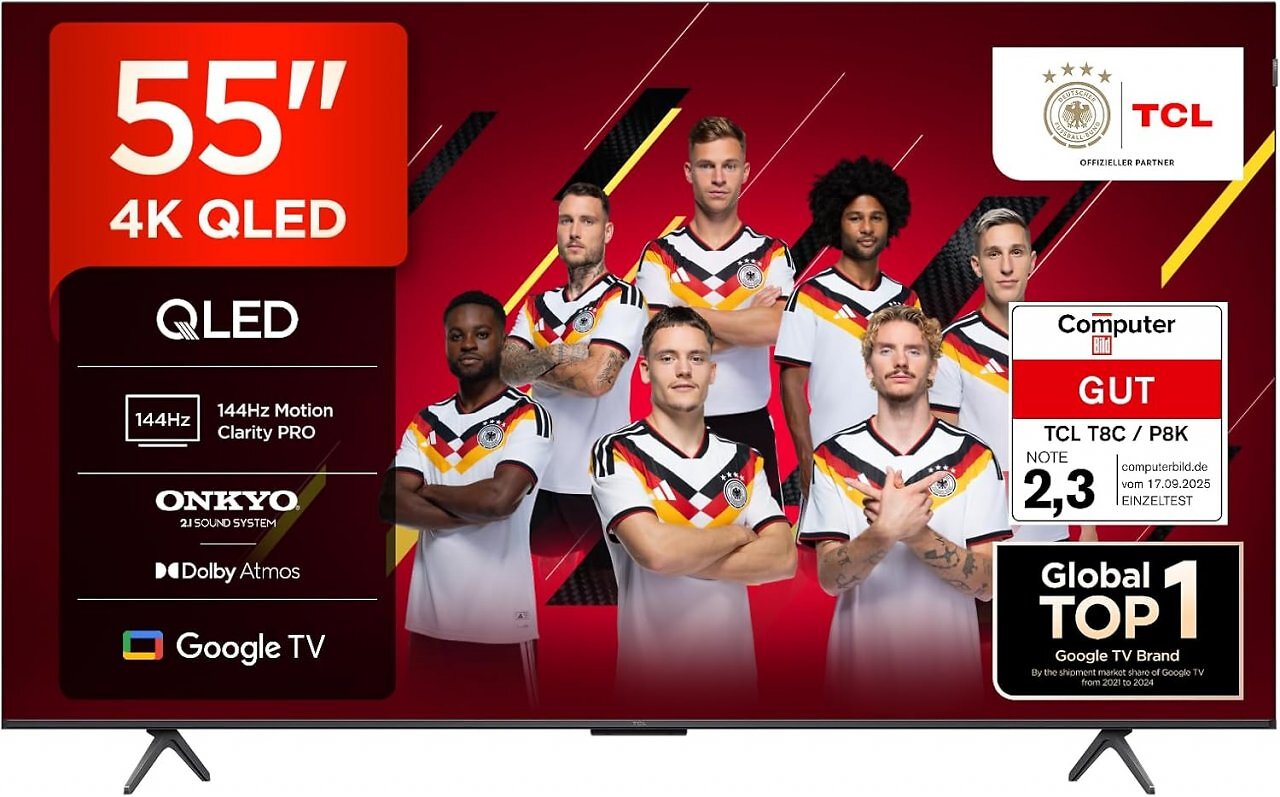 [02/04/2026] Für erstaunlich wenig Geld bietet der TCL 55T8C überraschend viel.