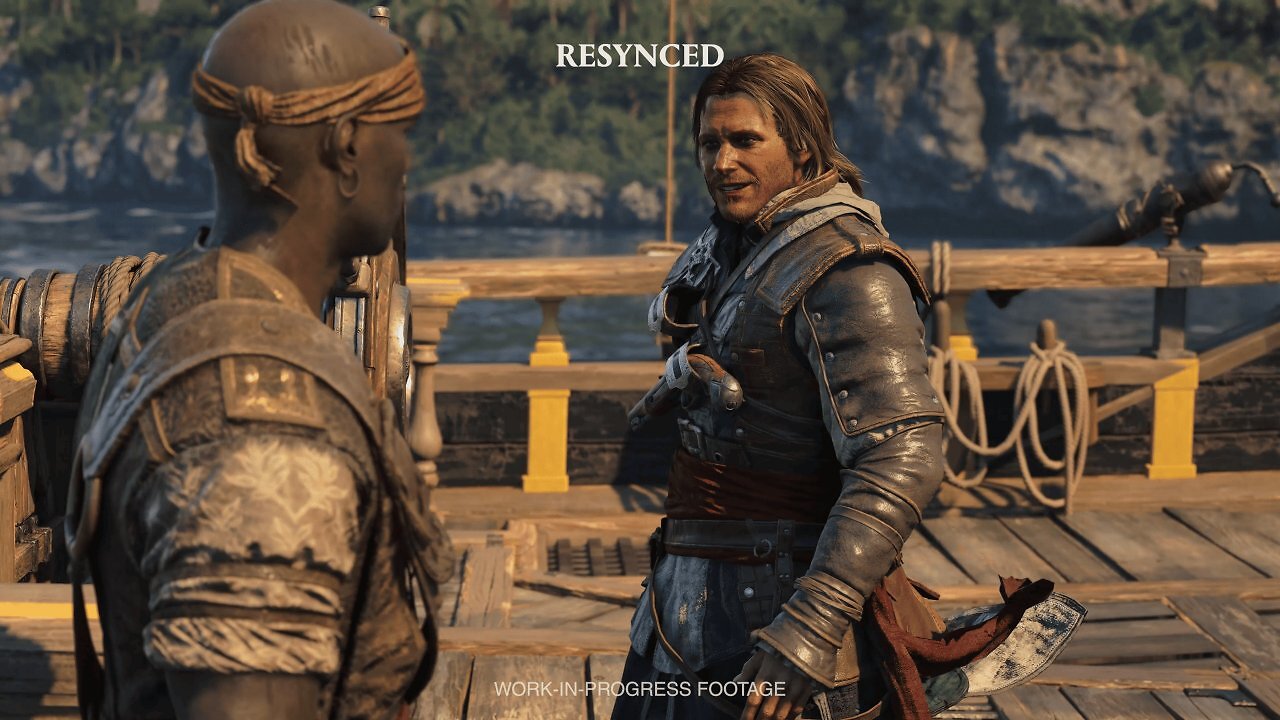 Screenshot aus AC Black Flag Resynced zum Originalsvergleich