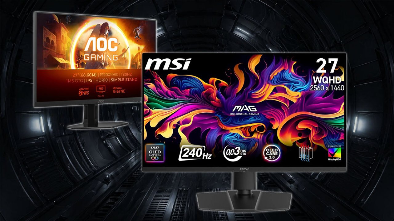 [22/04/2026] Amazon mit befristeten Deals zu 27-Zoll-Gaming-Monitoren: AOC 27G4XED und MSI MAG 273 QP 2K OLED&nbsp;
