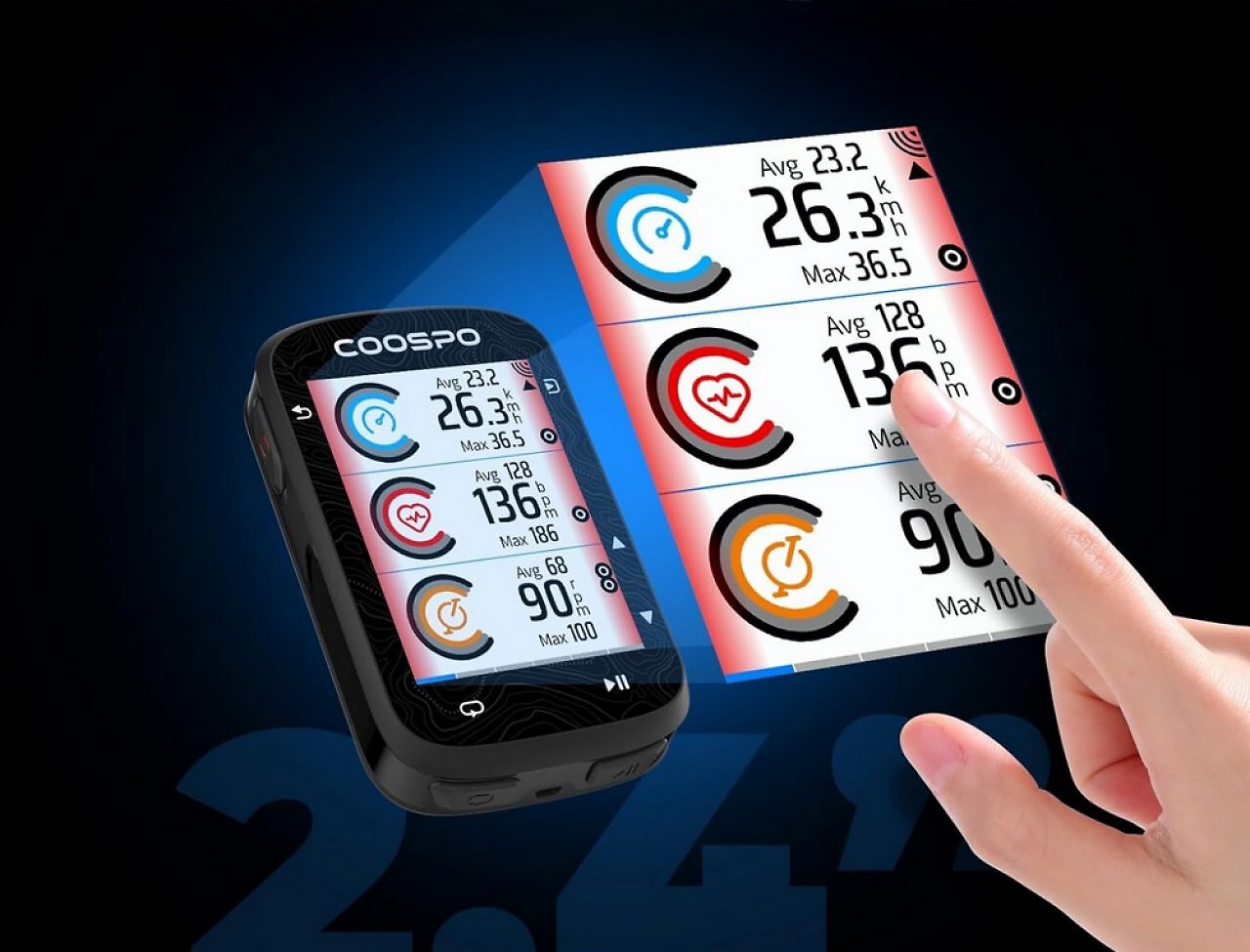 Touchscreen Navigation Fahrradcomputer