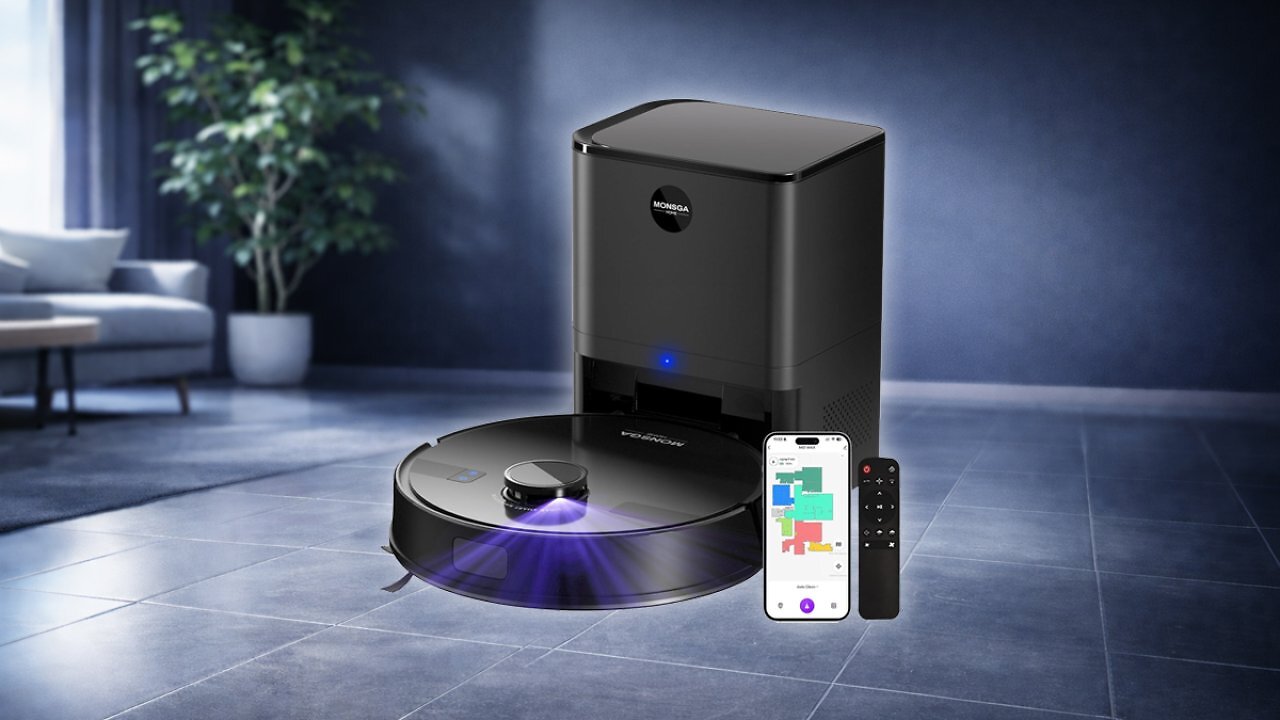 [20/04/2026] MONSGA Saugroboter mit Wischfunktion, 3.5L Staubsauger Roboter mit Absaugstation, 5000Pa Saugkraft, 180Min Laufzeit, LiDAR Navigation, Starke Saugkraft ideal für Teppich und Tierhaare, APP Steuerung Amazon Angebot