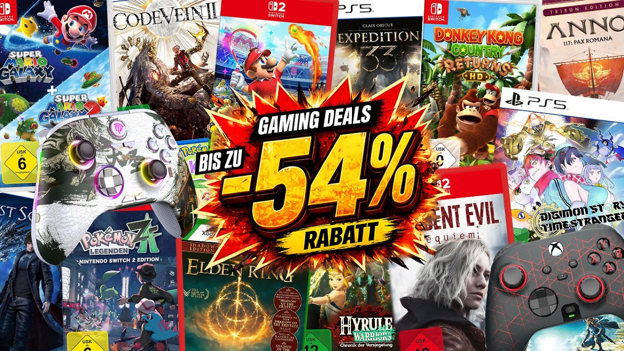 [21/04/2026] Gaming-Deals bei Amazon: Bis zu 54 % Rabatt auf Spiele für PS5, Switch 2, Xbox und PC