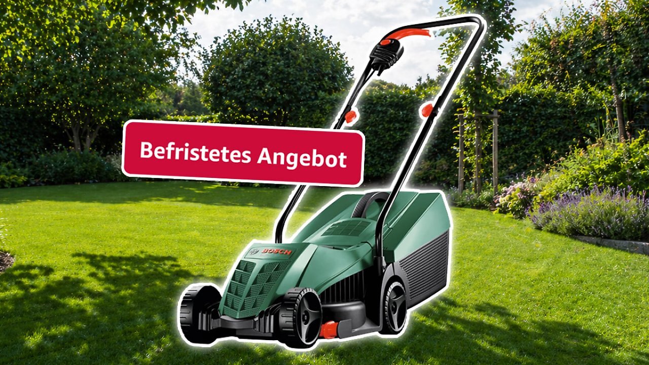 [29/04/2026] Bosch-Rasenmäher unter 68 Euro gedrückt: Amazon-Angebot gilt nur für kurze Zeit