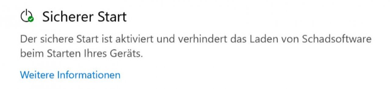 [13/04/2026] Vor dem Update hat Windows lediglich Auskunft über den Status von Secure Boot gegeben.
