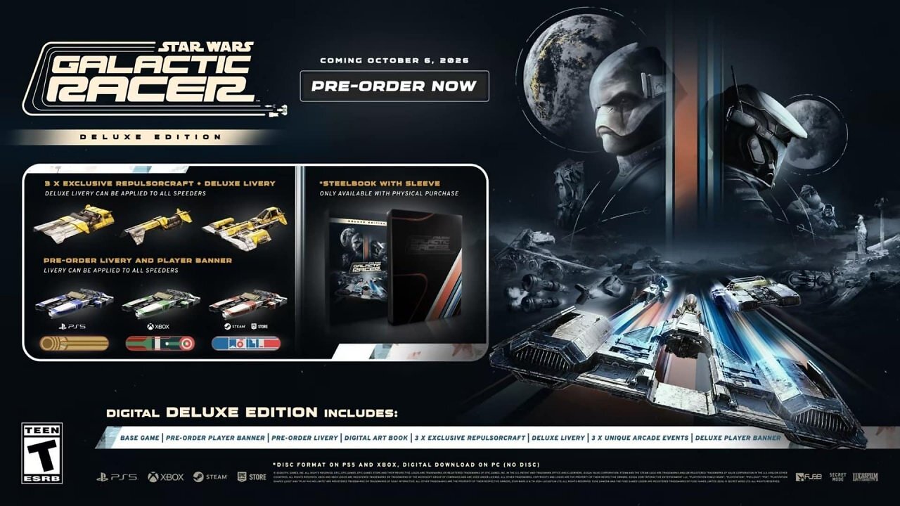 [26/04/2026] Eine mögliche Deluxe-Edition von Star Wars: Galactic Racer.