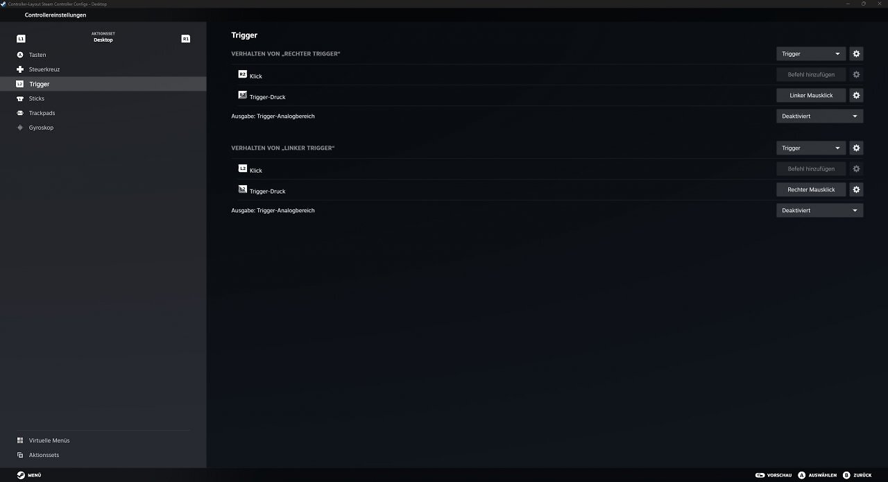[27/04/2026] Steam-Controller-Einstellungen: Trigger