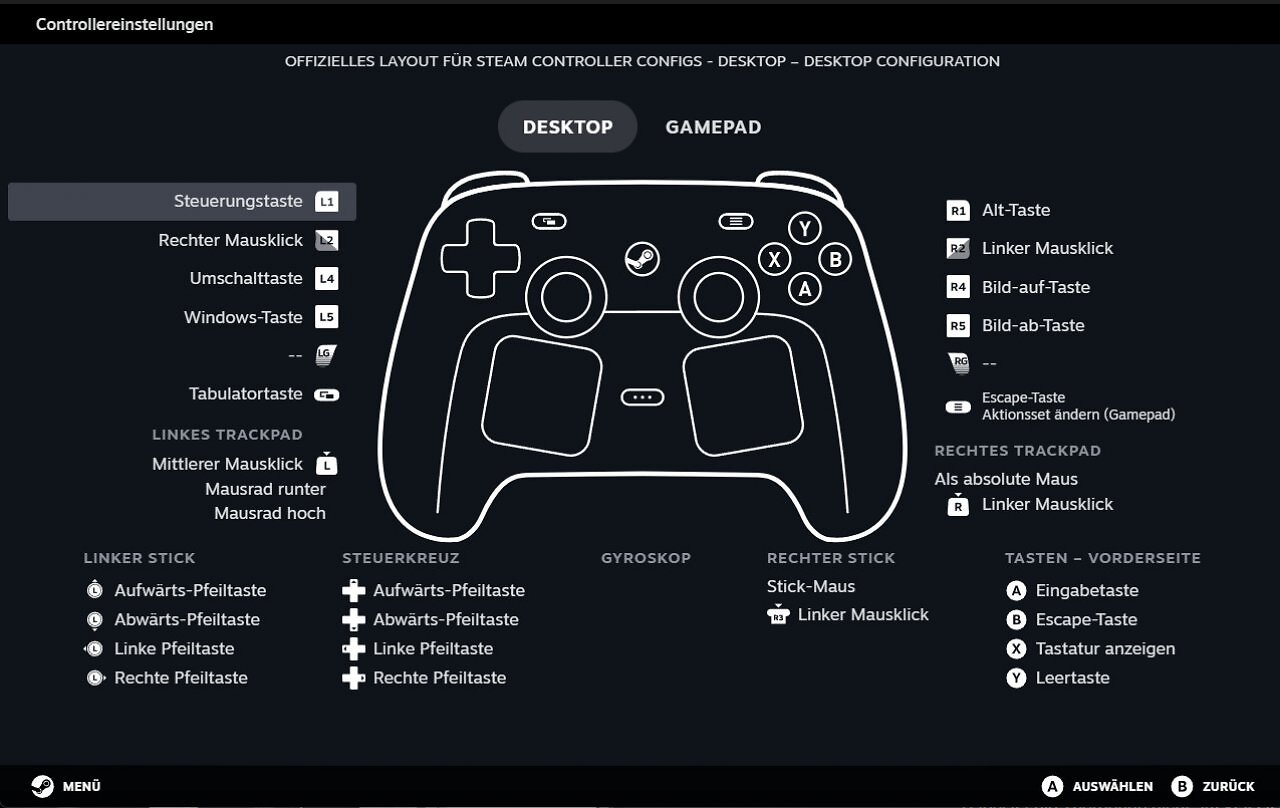 [27/04/2026] Prinzipiell lässt sich der komplette PC mit dem Controller bedienen.