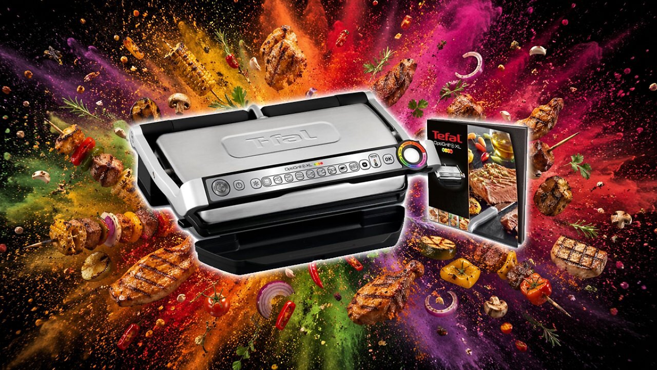 [29/04/2026] Tefal OptiGrill+ XL Kontaktgrill, 9 Programme, manueller Modus, 200 W, Garstufenanzeige, Dickemessung, Abnehmbare XL-Platten, Elektrogrill, Edelstahl, GC722D16 Amazon Angebot