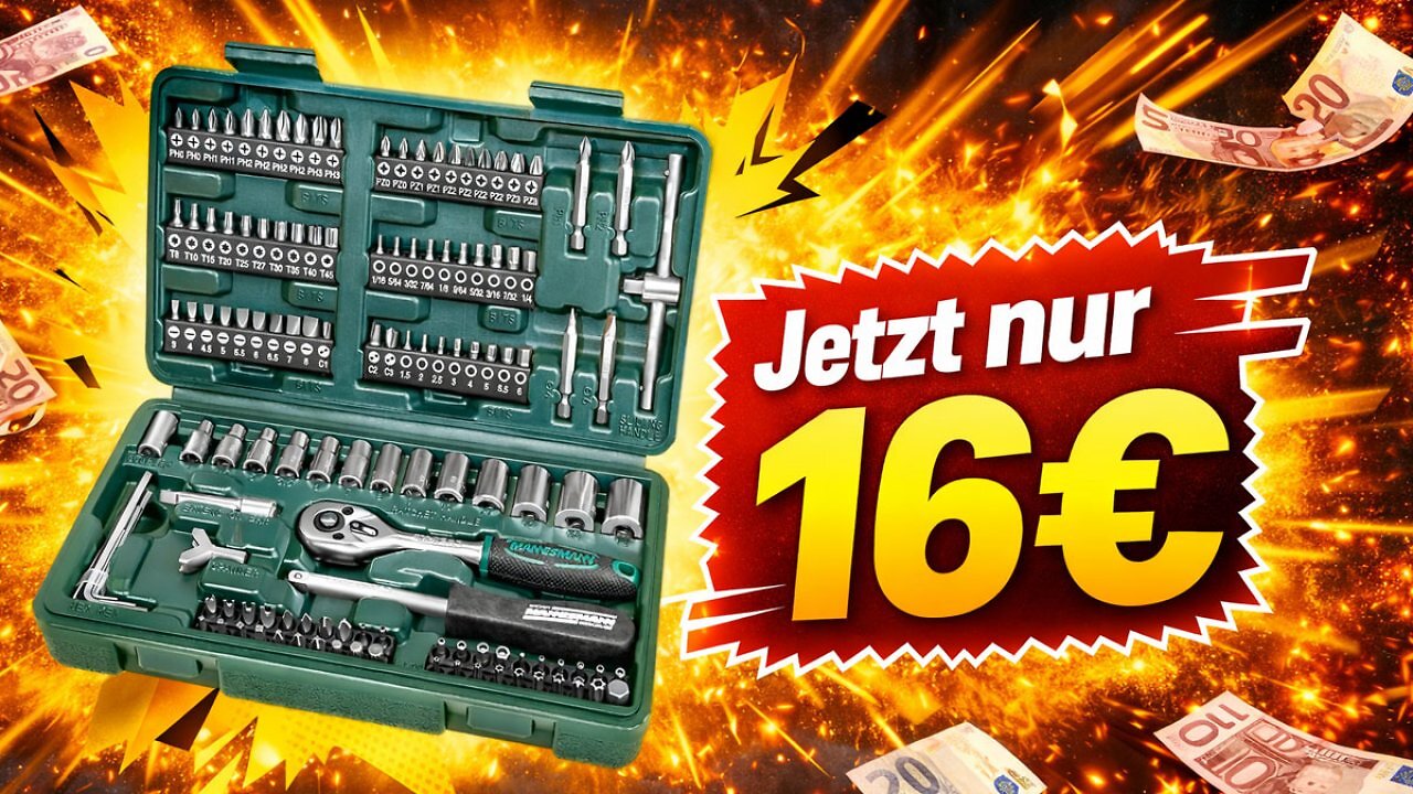 Amazon hat Bestpreis: 130-teiliges Set nur 16€ - Werkzeugkoffer mit Ratsche, Schraubendreher, Bits uvm.