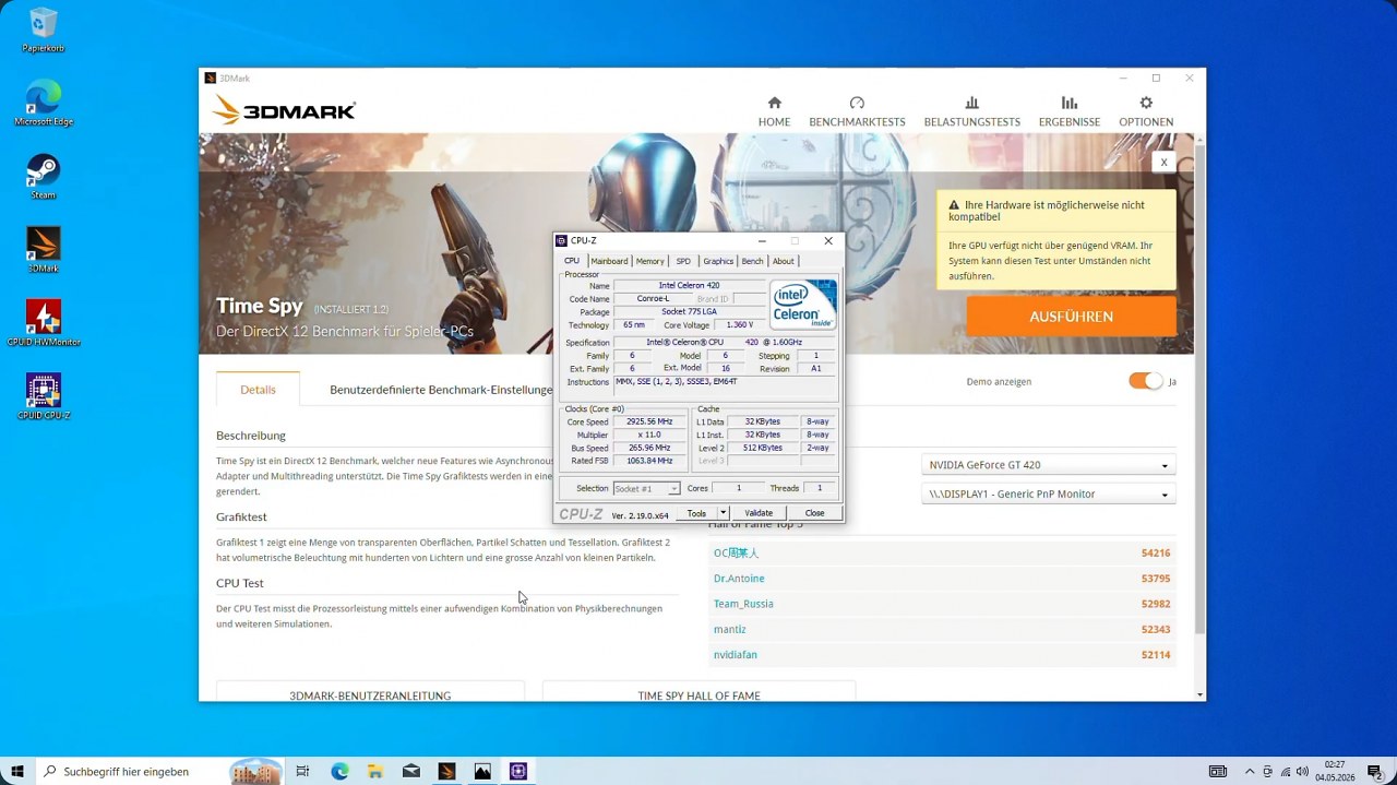 [11/05/2026] Negativ Rekord im 3DMark Time Spy (1)